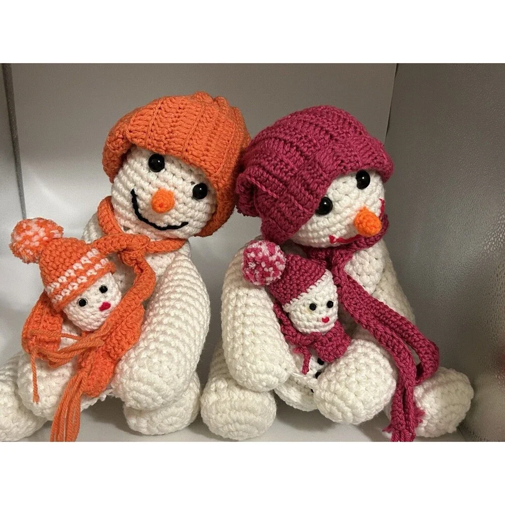 2  handmade Snowmen (12